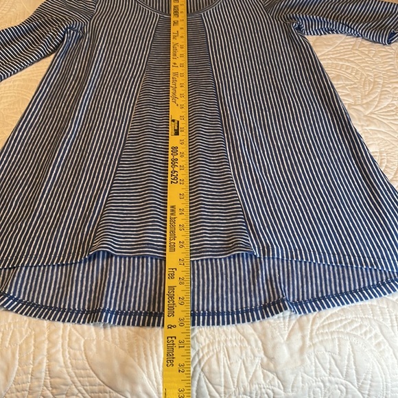 Habitat Linen Blue & White Striped Tunic Size XS - Picture 4 of 5